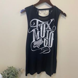 Fox Open Back Tank Top
